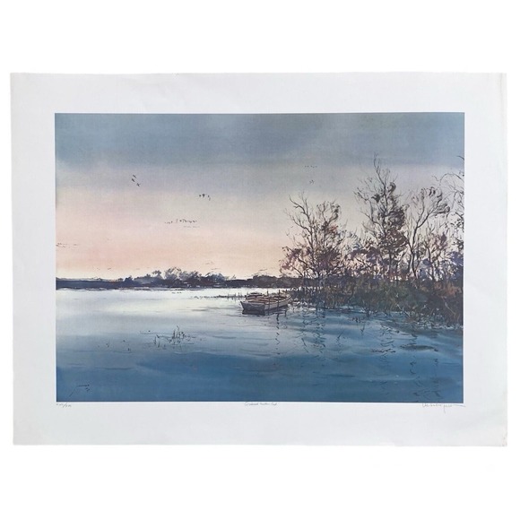 Michael Schofield “Quiet Inlet” Signed & Numbered Lithograph Print 450/900 31” - Picture 1 of 11